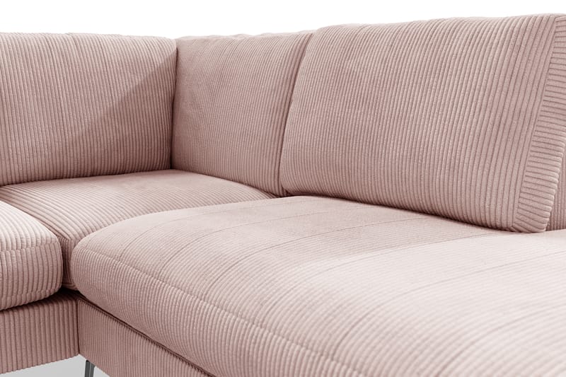 Ocean Lyx 4-sits Högervänd L-formad Schäslongsoffa i Manchester - Rosa - Möbler - Soffa - Divansoffa & schäslongsoffa - 4 sits soffa med divan