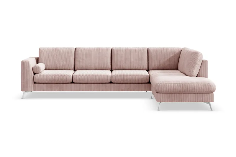 Ocean Lyx 4-sits Högervänd L-formad Schäslongsoffa i Manchester - Rosa - Möbler - Soffa - Divansoffa & schäslongsoffa - 4 sits soffa med divan