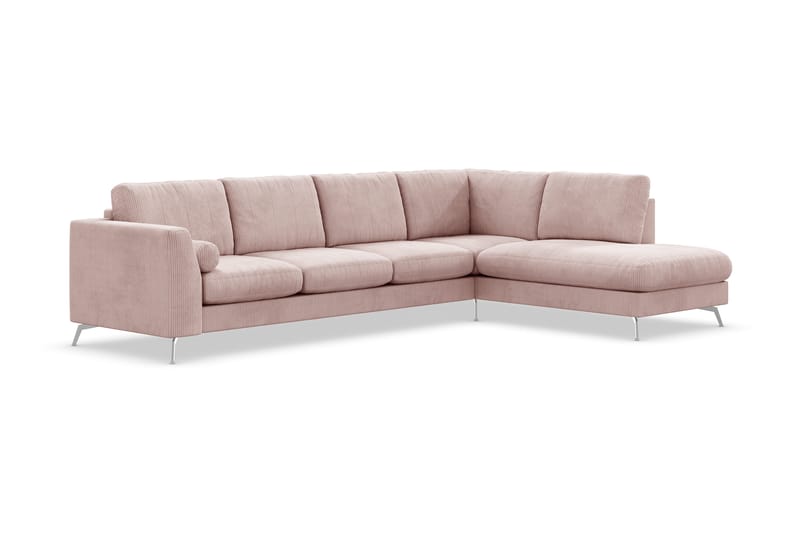 Ocean Lyx 4-sits Högervänd L-formad Schäslongsoffa i Manchester - Rosa - Möbler - Soffa - Divansoffa & schäslongsoffa - 4 sits soffa med divan