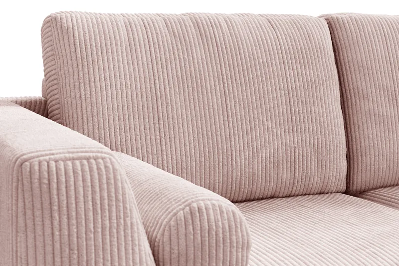 Ocean Lyx 4-sits Högervänd L-formad Schäslongsoffa i Manchester - Rosa - Möbler - Soffa - Divansoffa & schäslongsoffa - 4 sits soffa med divan