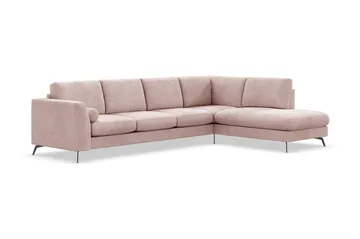Ocean Lyx 4-sits Högervänd L-formad Schäslongsoffa i Manchester - Rosa - Möbler - Soffa - Divansoffa & schäslongsoffa - 4 sits soffa med divan