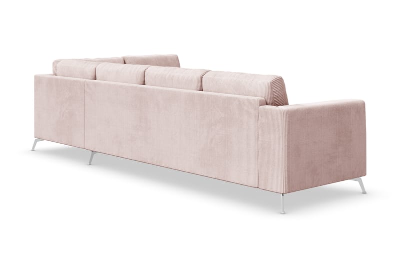 Ocean Lyx 4-sits Högervänd L-formad Schäslongsoffa i Manchester - Rosa - Möbler - Soffa - Divansoffa & schäslongsoffa - 4 sits soffa med divan