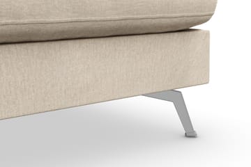 Ocean Lyx 4-sits Högervänd L-formad Schäslongsoffa i Sammet - Beige - Möbler - Soffa - Divansoffa & schäslongsoffa - 4 sits soffa med divan