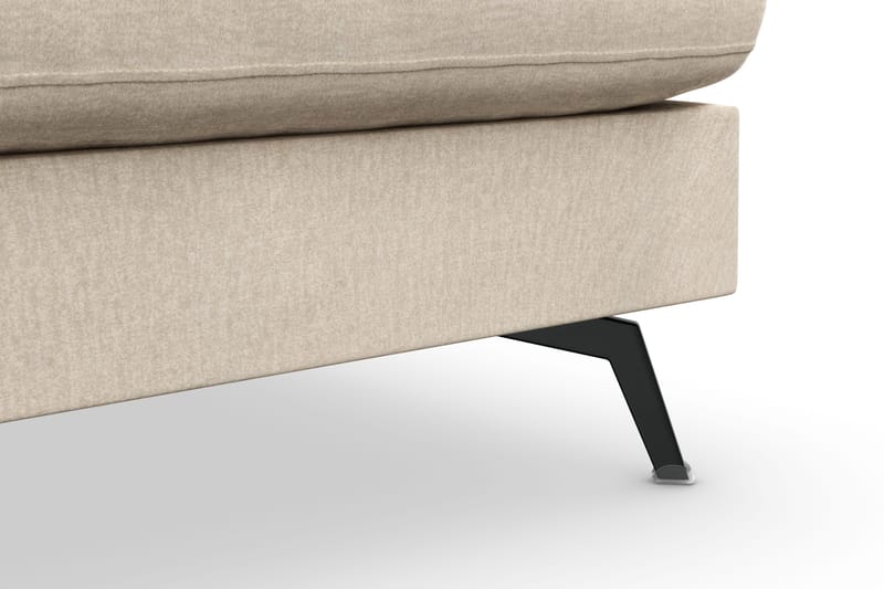 Ocean Lyx 4-sits Högervänd L-formad Schäslongsoffa i Sammet - Beige - Möbler - Soffa - Divansoffa & schäslongsoffa - 4 sits soffa med divan