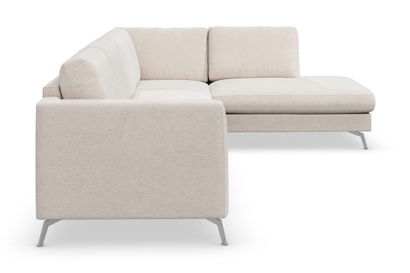 Ocean Lyx 4-sits Högervänd L-formad Schäslongsoffa i Tyg - Beige - Möbler - Soffa - Divansoffa & schäslongsoffa - 4 sits soffa med divan