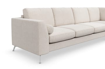 Ocean Lyx 4-sits Högervänd L-formad Schäslongsoffa i Tyg - Beige - Möbler - Soffa - Divansoffa & schäslongsoffa - 4 sits soffa med divan