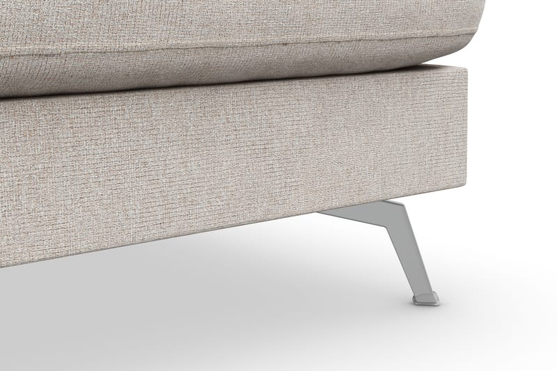 Ocean Lyx 4-sits Högervänd L-formad Schäslongsoffa i Tyg - Beige - Möbler - Soffa - Divansoffa & schäslongsoffa - 4 sits soffa med divan