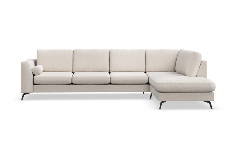 Ocean Lyx 4-sits Högervänd L-formad Schäslongsoffa i Tyg - Beige - Möbler - Soffa - Divansoffa & schäslongsoffa - 4 sits soffa med divan