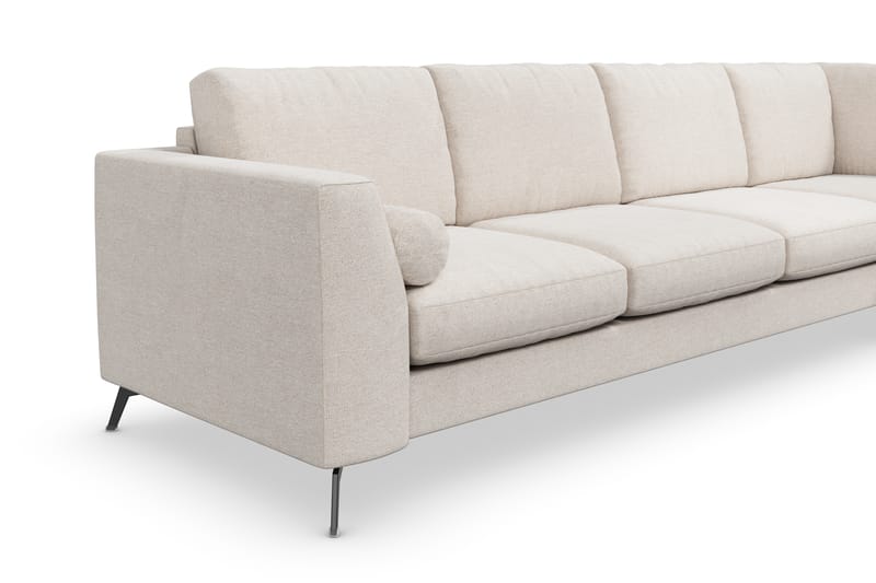 Ocean Lyx 4-sits Högervänd L-formad Schäslongsoffa i Tyg - Beige - Möbler - Soffa - Divansoffa & schäslongsoffa - 4 sits soffa med divan