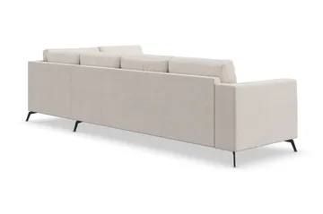 Ocean Lyx 4-sits Högervänd L-formad Schäslongsoffa i Tyg - Beige - Möbler - Soffa - Divansoffa & schäslongsoffa - 4 sits soffa med divan