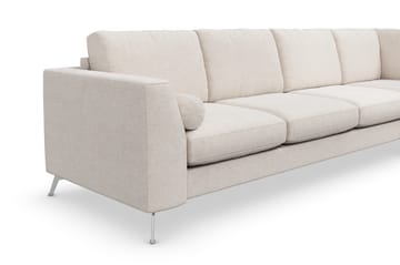 Ocean Lyx 4-sits Högervänd L-formad Schäslongsoffa i Tyg - Beige - Möbler - Soffa - Divansoffa & schäslongsoffa - 4 sits soffa med divan