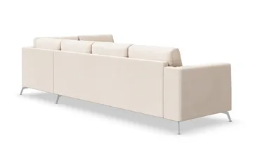Ocean Lyx 4-sits Högervänd L-formad Schäslongsoffa i Tyg - Beige - Möbler - Soffa - Divansoffa & schäslongsoffa - 4 sits soffa med divan