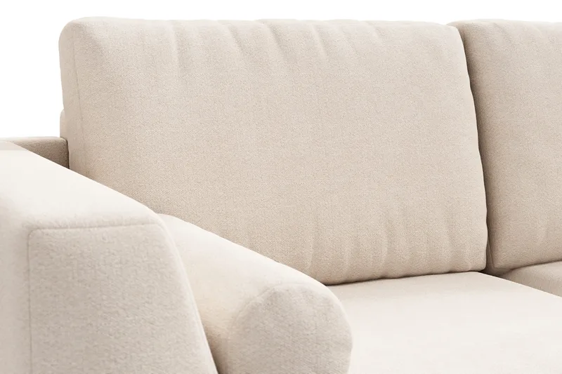 Ocean Lyx 4-sits Högervänd L-formad Schäslongsoffa i Tyg - Beige - Möbler - Soffa - Divansoffa & schäslongsoffa - 4 sits soffa med divan