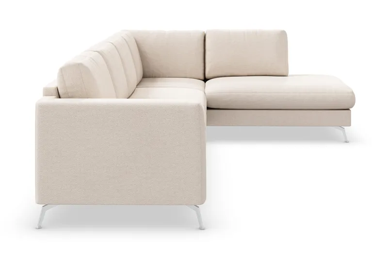 Ocean Lyx 4-sits Högervänd L-formad Schäslongsoffa i Tyg - Beige - Möbler - Soffa - Divansoffa & schäslongsoffa - 4 sits soffa med divan