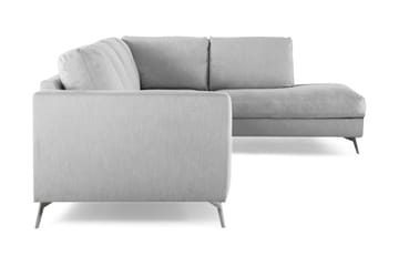 Ocean Lyx 4-sits Högervänd L-formad Schäslongsoffa i Tyg - Grå - Möbler - Soffa - Divansoffa & schäslongsoffa - 4 sits soffa med divan