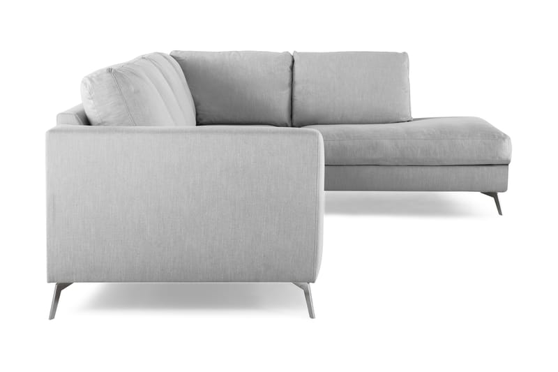 Ocean Lyx 4-sits Högervänd L-formad Schäslongsoffa i Tyg - Grå - Möbler - Soffa - Divansoffa & schäslongsoffa - 4 sits soffa med divan