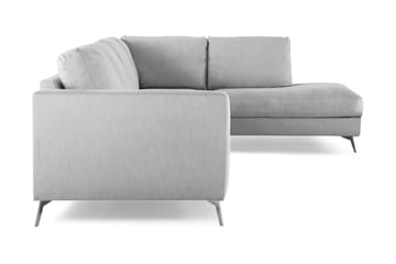 Ocean Lyx 4-sits Högervänd L-formad Schäslongsoffa i Tyg - Grå - Möbler - Soffa - Divansoffa & schäslongsoffa - 4 sits soffa med divan