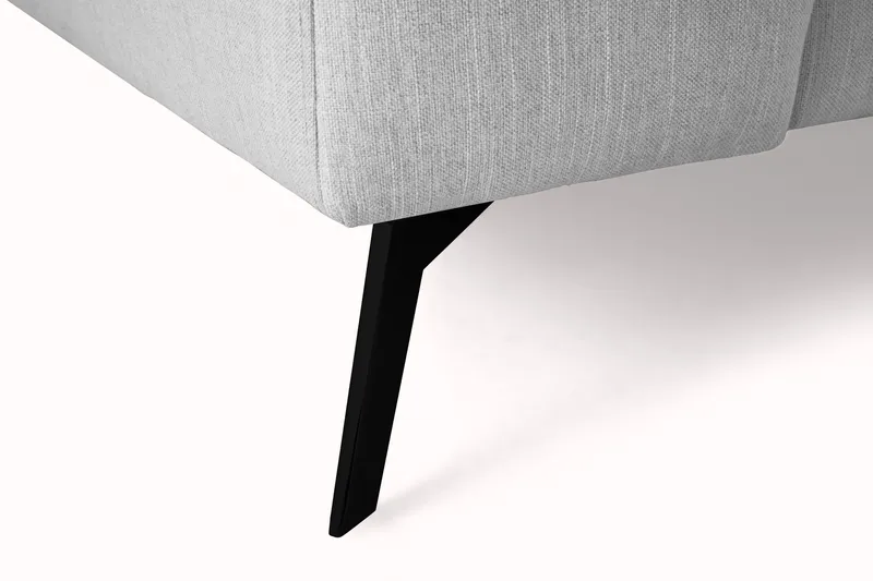 Ocean Lyx 4-sits Högervänd L-formad Schäslongsoffa i Tyg - Grå - Möbler - Soffa - Divansoffa & schäslongsoffa - 4 sits soffa med divan