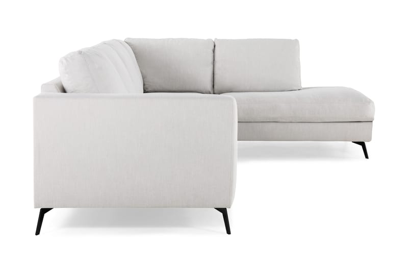 Ocean Lyx 4-sits Högervänd L-formad Schäslongsoffa i Tyg - Ljusgrå - Möbler - Soffa - Divansoffa & schäslongsoffa - 4 sits soffa med divan
