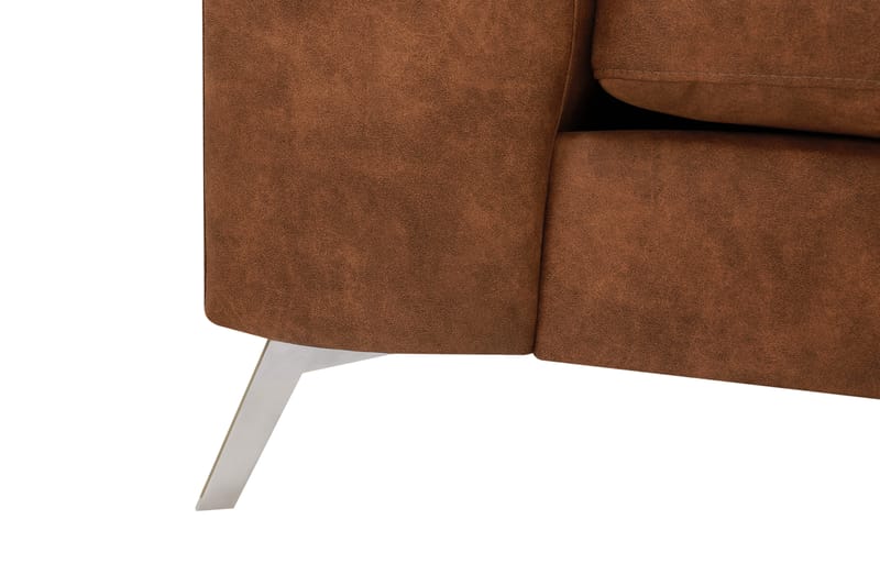 Ocean Lyx 4-sits Soffa med Schäslong Höger - Brun - Möbler - Soffa - Divansoffa & schäslongsoffa - 4 sits soffa med divan
