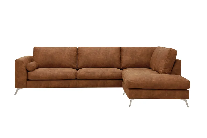 Ocean Lyx 4-sits Soffa med Schäslong Höger, Brun
