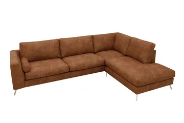 Ocean Lyx 4-sits Soffa med Schäslong Höger - Brun - Möbler - Soffa - Divansoffa & schäslongsoffa - 4 sits soffa med divan