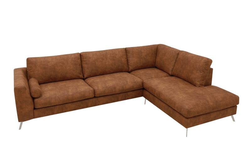 Ocean Lyx 4-sits Soffa med Schäslong Höger - Brun - Möbler - Soffa - Divansoffa & schäslongsoffa - 4 sits soffa med divan