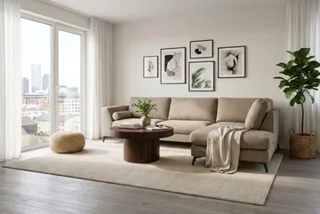 Ocean Lyx 4-sits Soffa med Schäslong Höger - Brun - Möbler - Soffa - Divansoffa & schäslongsoffa - 4 sits soffa med divan