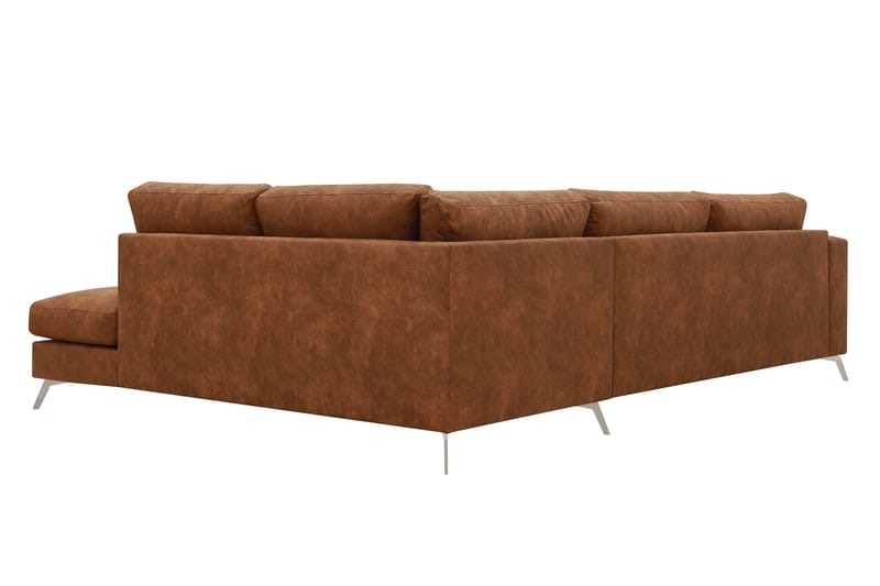 Ocean Lyx 4-sits Soffa med Schäslong Höger - Brun - Möbler - Soffa - Divansoffa & schäslongsoffa - 4 sits soffa med divan