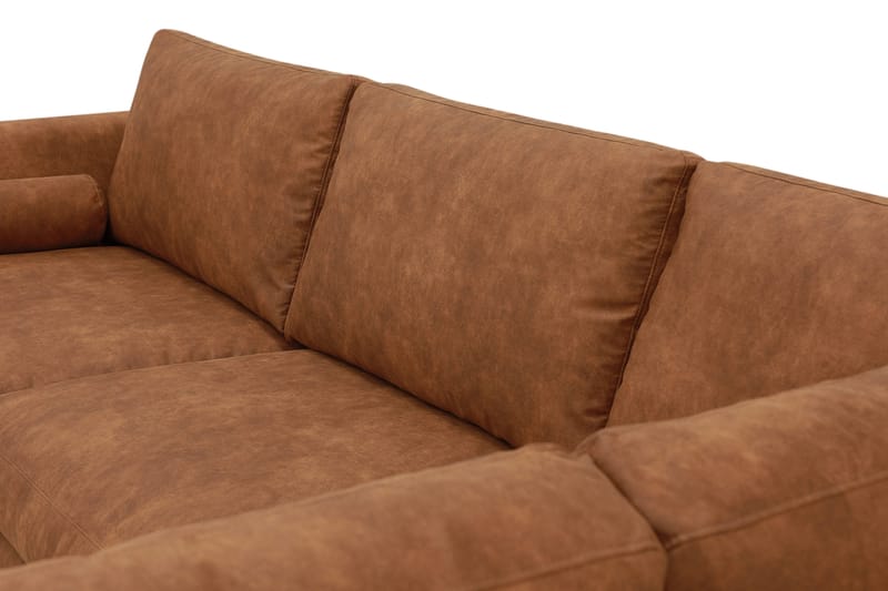 Ocean Lyx 4-sits Soffa med Schäslong Höger - Brun - Möbler - Soffa - Divansoffa & schäslongsoffa - 4 sits soffa med divan