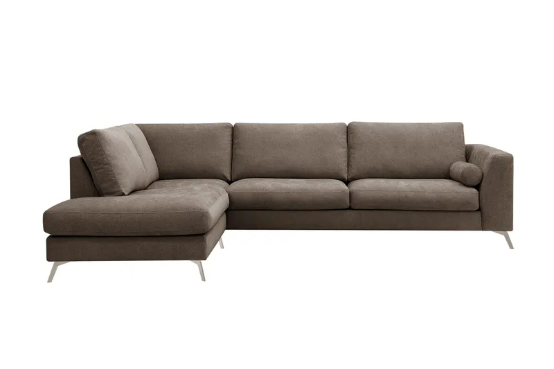 Ocean Lyx 4-sits Soffa med Schäslong Vänster, Mörkbrun