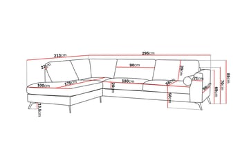 Ocean Lyx 4-sits Soffa med Schäslong Vänster - Mörkbrun - Möbler - Soffa - Divansoffa & schäslongsoffa - 4 sits soffa med divan