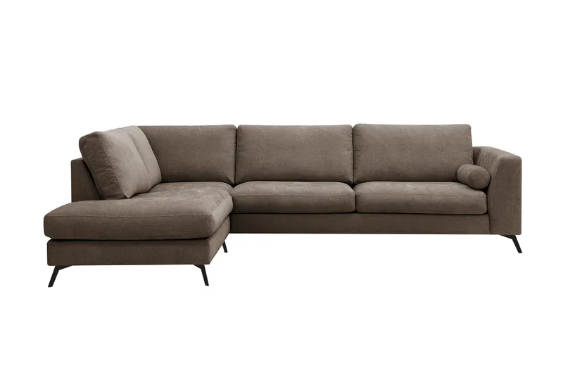 Ocean Lyx 4-sits Soffa med Schäslong Vänster, Mörkbrun