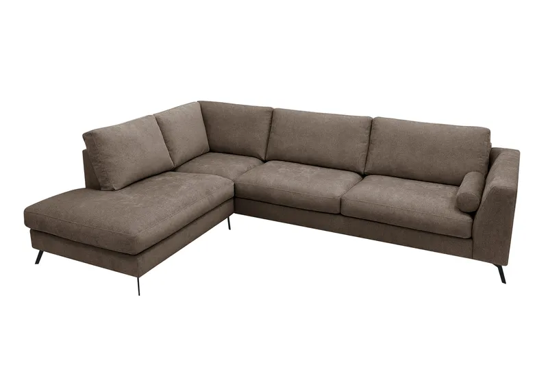 Ocean Lyx 4-sits Soffa med Schäslong Vänster - Mörkbrun - Möbler - Soffa - Divansoffa & schäslongsoffa - 4 sits soffa med divan