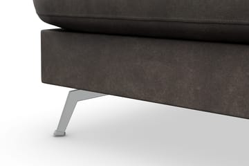 Ocean Lyx 4-sits Vänstervänd L-formad Schäslongsoffa i Konstläder - Mörkgrå - Möbler - Soffa - Divansoffa & schäslongsoffa - 4 sits soffa med divan