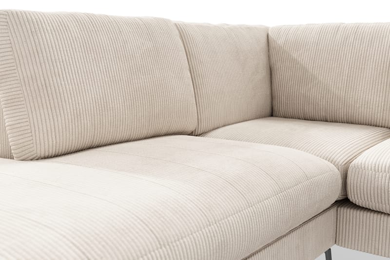 Ocean Lyx 4-sits Vänstervänd L-formad Schäslongsoffa i Manchester - Beige - Möbler - Soffa - Divansoffa & schäslongsoffa - 4 sits soffa med divan
