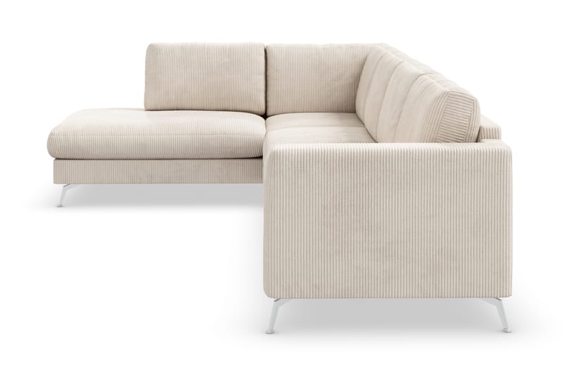 Ocean Lyx 4-sits Vänstervänd L-formad Schäslongsoffa i Manchester - Beige - Möbler - Soffa - Divansoffa & schäslongsoffa - 4 sits soffa med divan