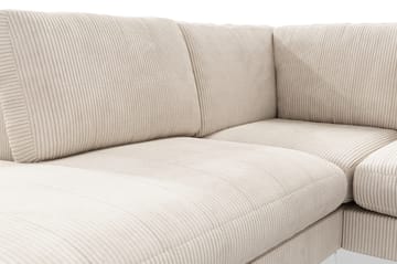 Ocean Lyx 4-sits Vänstervänd L-formad Schäslongsoffa i Manchester - Beige - Möbler - Soffa - Divansoffa & schäslongsoffa - 4 sits soffa med divan
