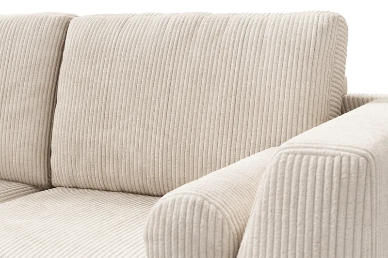 Ocean Lyx 4-sits Vänstervänd L-formad Schäslongsoffa i Manchester - Beige - Möbler - Soffa - Divansoffa & schäslongsoffa - 4 sits soffa med divan