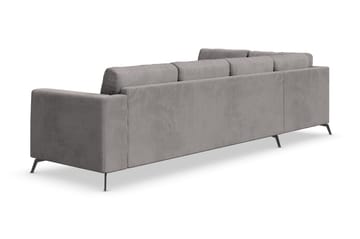 Ocean Lyx 4-sits Vänstervänd L-formad Schäslongsoffa i Manchester - Mörkgrå - Möbler - Soffa - Divansoffa & schäslongsoffa - 4 sits soffa med divan