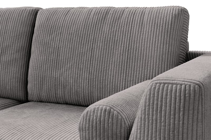 Ocean Lyx 4-sits Vänstervänd L-formad Schäslongsoffa i Manchester - Mörkgrå - Möbler - Soffa - Divansoffa & schäslongsoffa - 4 sits soffa med divan