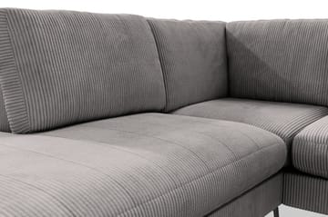 Ocean Lyx 4-sits Vänstervänd L-formad Schäslongsoffa i Manchester - Mörkgrå - Möbler - Soffa - Divansoffa & schäslongsoffa - 4 sits soffa med divan