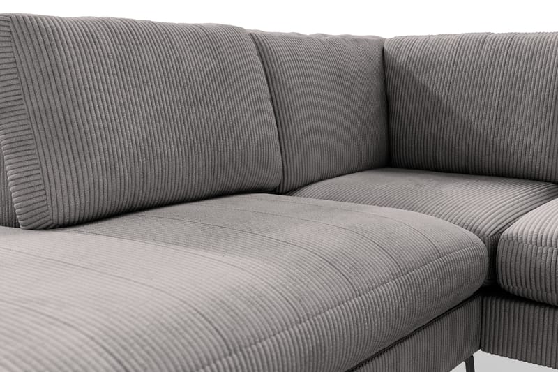 Ocean Lyx 4-sits Vänstervänd L-formad Schäslongsoffa i Manchester - Mörkgrå - Möbler - Soffa - Divansoffa & schäslongsoffa - 4 sits soffa med divan