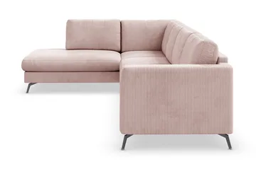 Ocean Lyx 4-sits Vänstervänd L-formad Schäslongsoffa i Manchester - Rosa - Möbler - Soffa - Divansoffa & schäslongsoffa - 4 sits soffa med divan