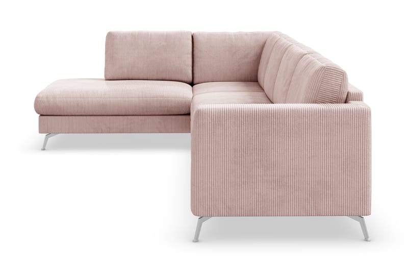 Ocean Lyx 4-sits Vänstervänd L-formad Schäslongsoffa i Manchester - Rosa - Möbler - Soffa - Divansoffa & schäslongsoffa - 4 sits soffa med divan
