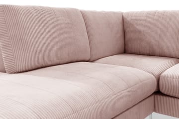 Ocean Lyx 4-sits Vänstervänd L-formad Schäslongsoffa i Manchester - Rosa - Möbler - Soffa - Divansoffa & schäslongsoffa - 4 sits soffa med divan