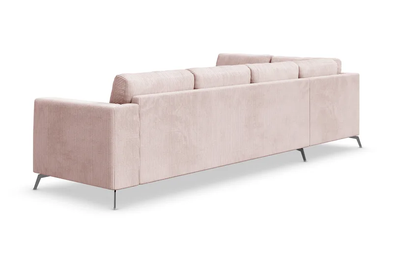 Ocean Lyx 4-sits Vänstervänd L-formad Schäslongsoffa i Manchester - Rosa - Möbler - Soffa - Divansoffa & schäslongsoffa - 4 sits soffa med divan