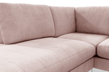 Ocean Lyx 4-sits Vänstervänd L-formad Schäslongsoffa i Manchester - Rosa - Möbler - Soffa - Divansoffa & schäslongsoffa - 4 sits soffa med divan