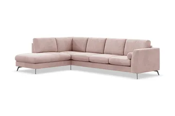 Ocean Lyx 4-sits Vänstervänd L-formad Schäslongsoffa i Manchester - Rosa - Möbler - Soffa - Divansoffa & schäslongsoffa - 4 sits soffa med divan