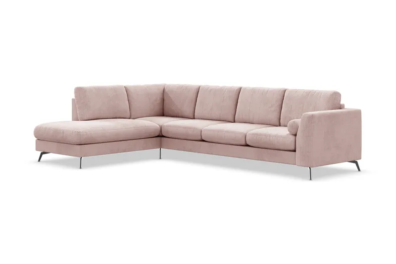 Ocean Lyx 4-sits Vänstervänd L-formad Schäslongsoffa i Manchester - Rosa - Möbler - Soffa - Divansoffa & schäslongsoffa - 4 sits soffa med divan